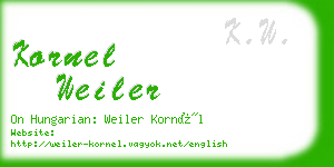 kornel weiler business card